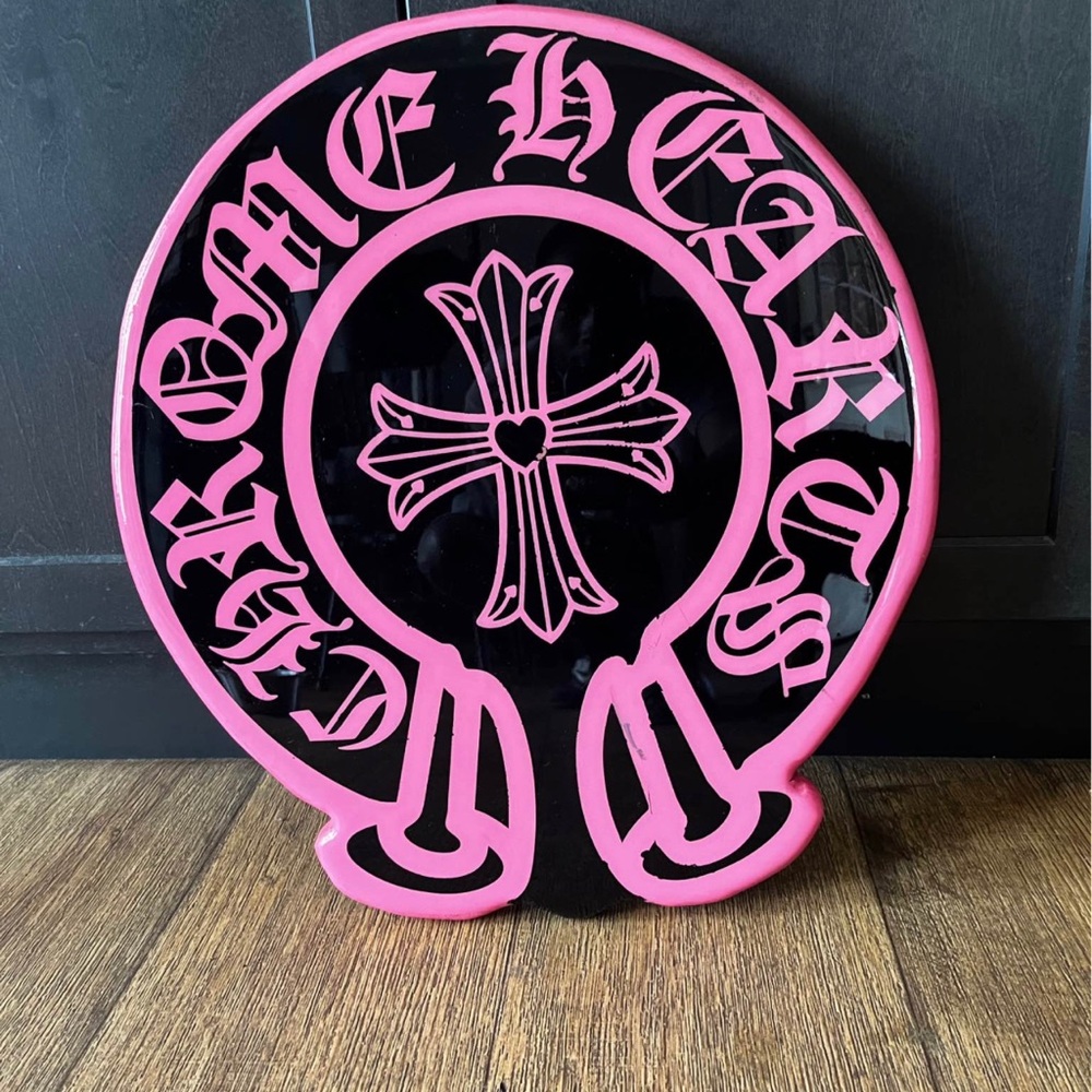 Chrome Hearts Black and Pink Logo Wall Plaque 🔥🔥🔥💎‼️💜💙